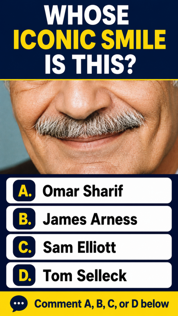 A close-up of actor Sam Elliott s face showing his distinctive white mustache and warm smile