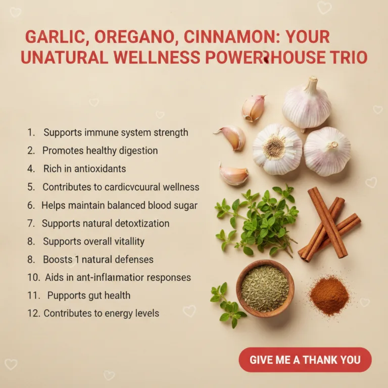 A visually appealing arrangement of garlic bulbs and cloves fresh and dried oregano cinnamon sticks and ground cinnamon 