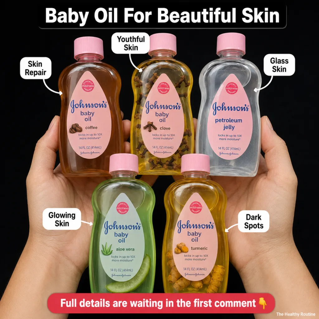 A small glass jar filled with a dark brown coffee scrub mixed with clear baby oil set on a natural wooden surface The te
