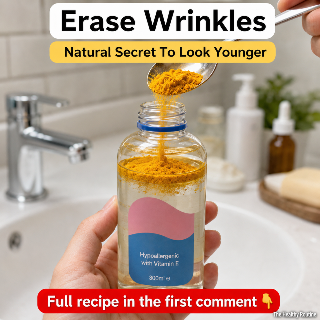 A small glass jar with a smooth golden-yellow turmeric and baby oil paste with a tiny wooden spoon dipping into it The b