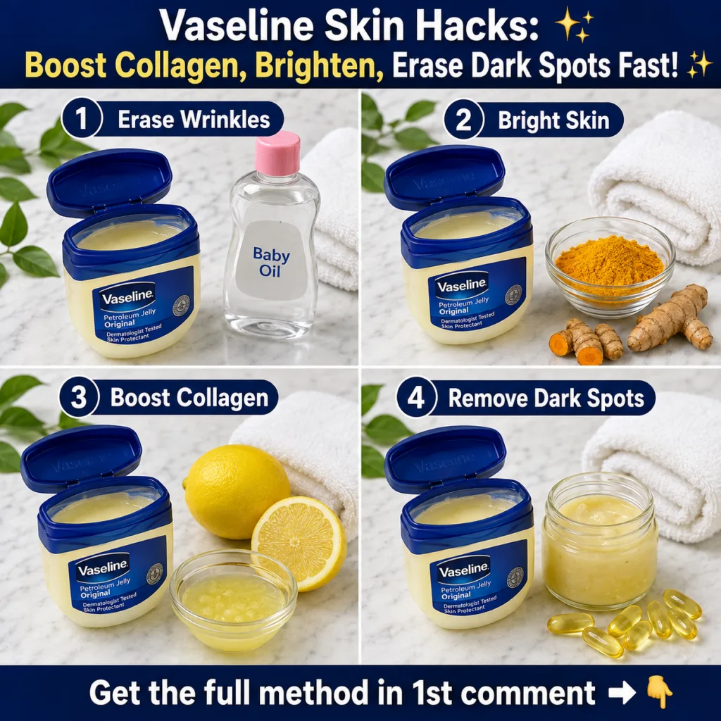 A person gently applying a small amount of Vaseline mixed with another ingredient to their clean face focusing on a chee