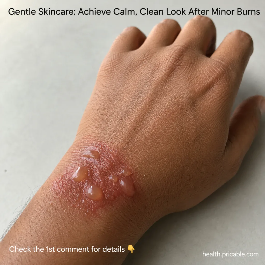 A person holding their minor burn under cool running tap water