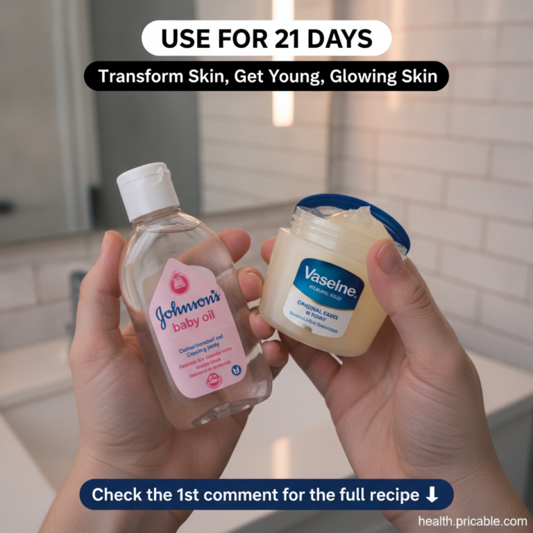 A still life image showing a bottle of Johnson s baby oil and a jar of Vaseline petroleum jelly on a bathroom counter wi