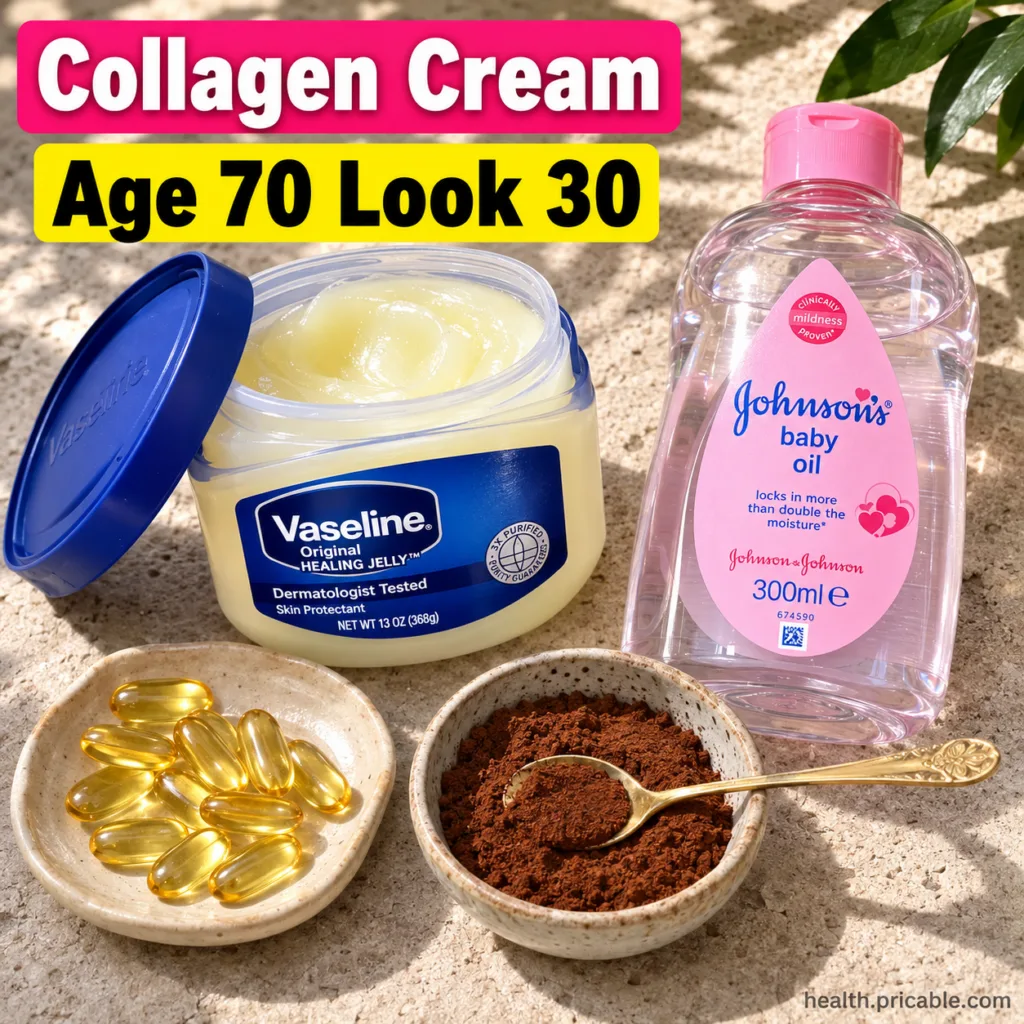 A woman gently applying a homemade cream or mask to her clean radiant face smiling softly The lighting is soft and natur