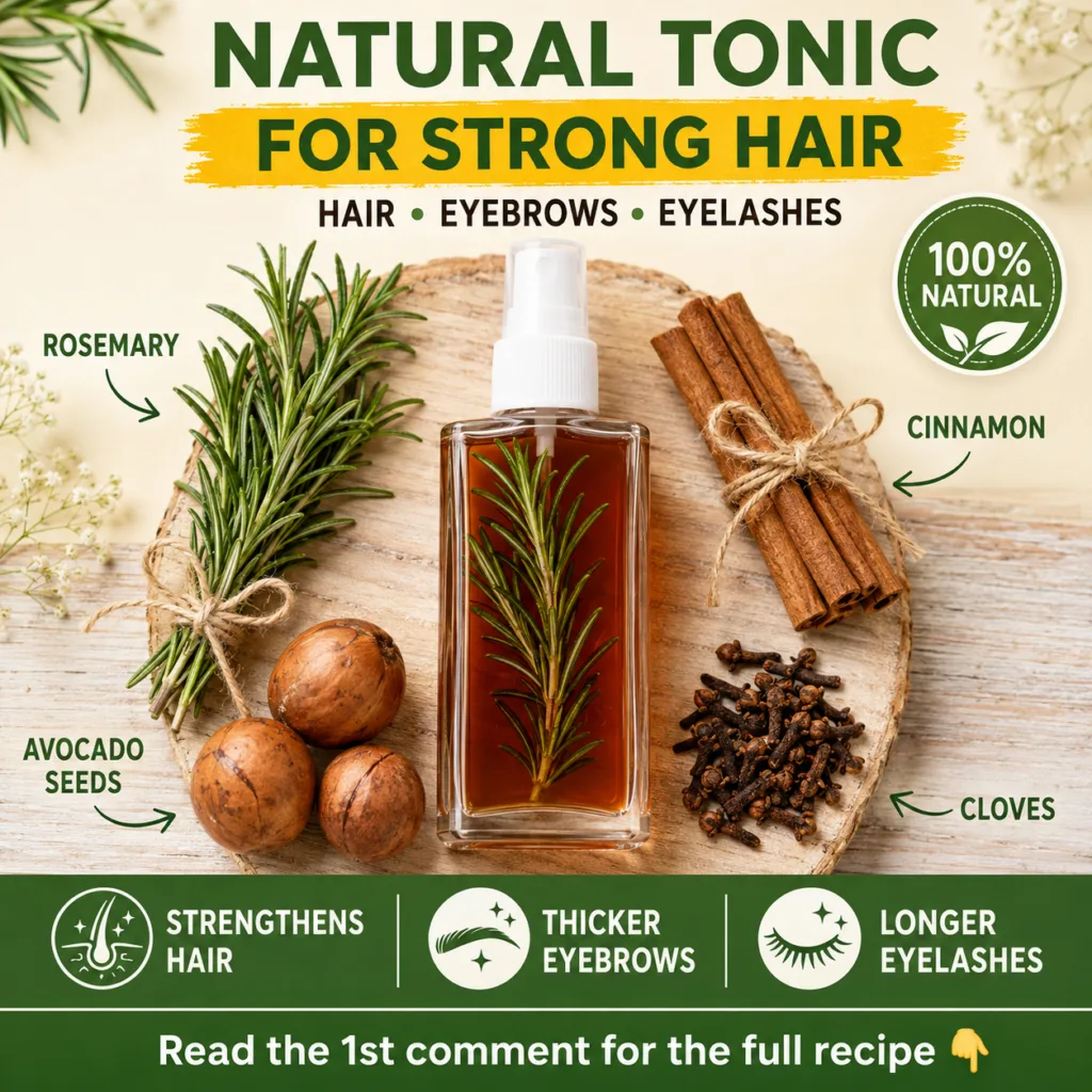A collection of natural ingredients dried rosemary sprigs cinnamon sticks whole cloves and avocado seeds arranged around