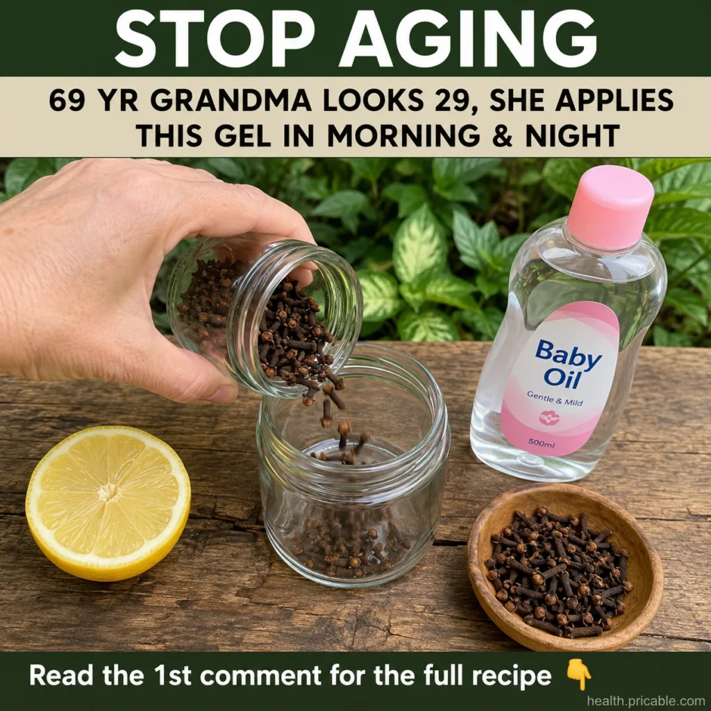A woman gently applying a homemade gel to her face in the morning with soft natural light She has a serene expression