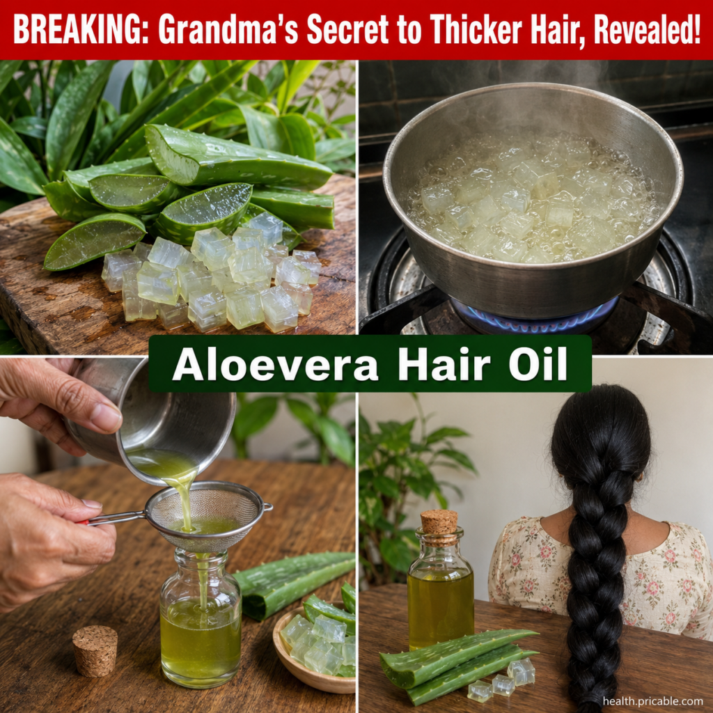 Ingredients for homemade hair growth oil including rosemary sprigs castor oil and coconut oil