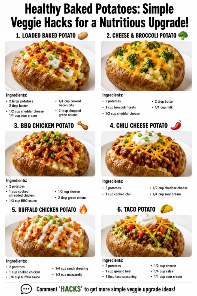 A visually appealing baked potato topped with an abundance of colorful healthy vegetables cheese and herbs presented on