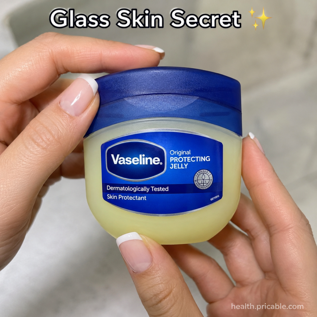 A close-up shot of a small clear jar filled with a thick glossy translucent gel labeled DIY Collagen Night Gel Next to i