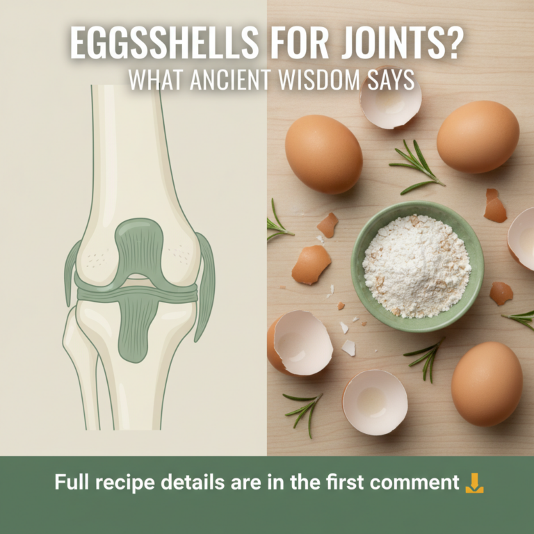 A close-up of clean dried eggshells some whole and some finely ground into a powder displayed on a rustic wooden surface