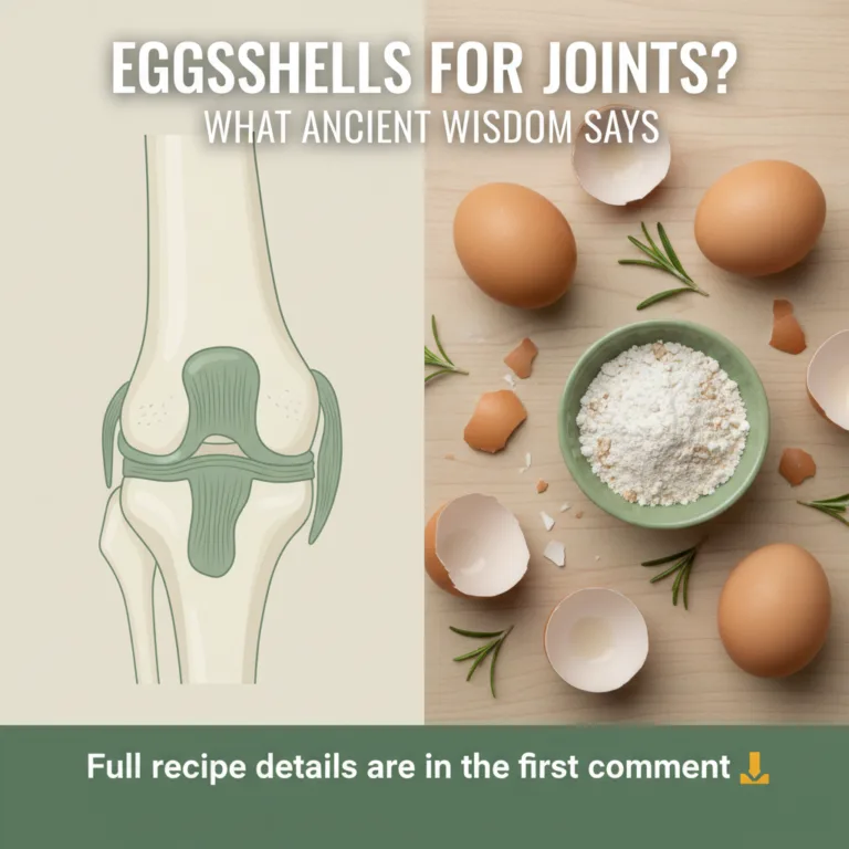 A close-up of clean dried eggshells some whole and some finely ground into a powder displayed on a rustic wooden surface