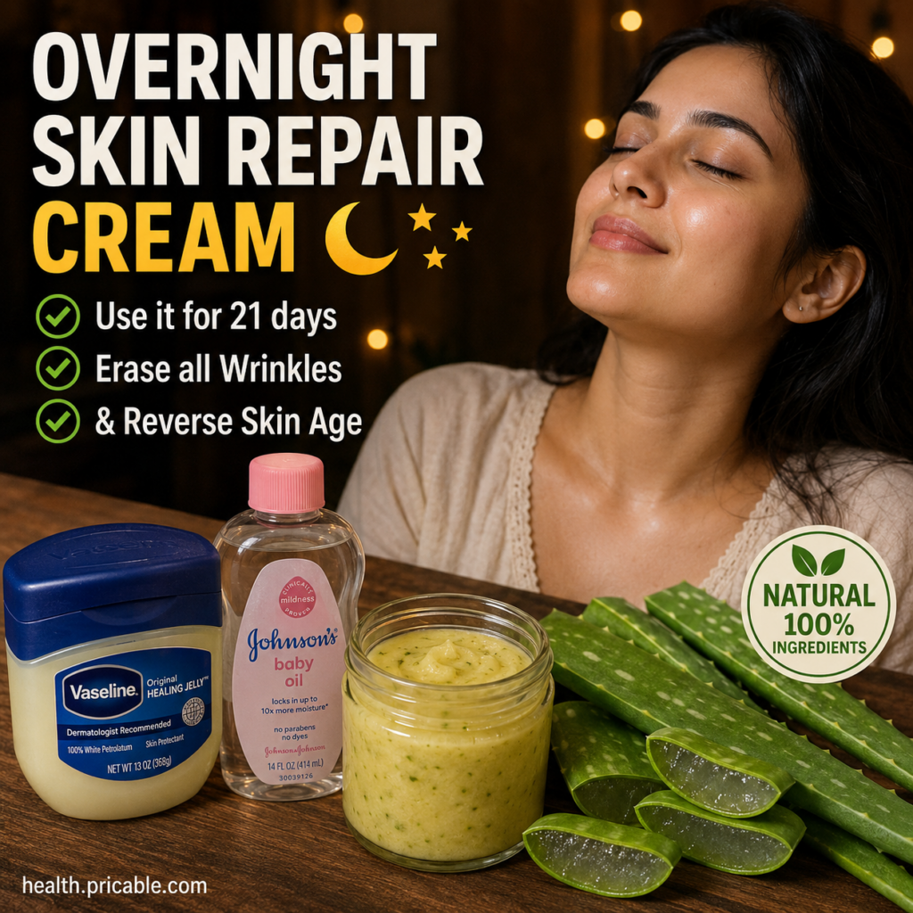 Various common household ingredients for skincare such as aloe vera gel a bottle of almond oil glycerin and a vitamin E 