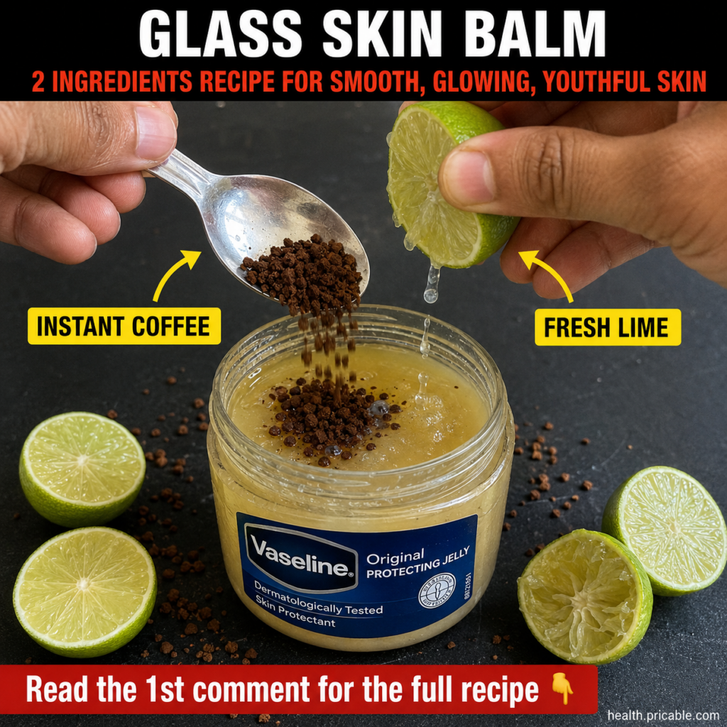 A small glass jar filled with a thick yellowish balm with a spoon beside it and fresh lime slices and coffee grounds sca