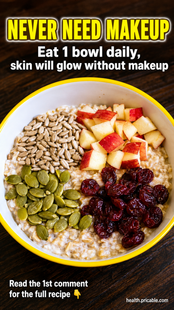 A small bowl of homemade beauty powder made from amla almonds and flax seeds with the ingredients scattered around it