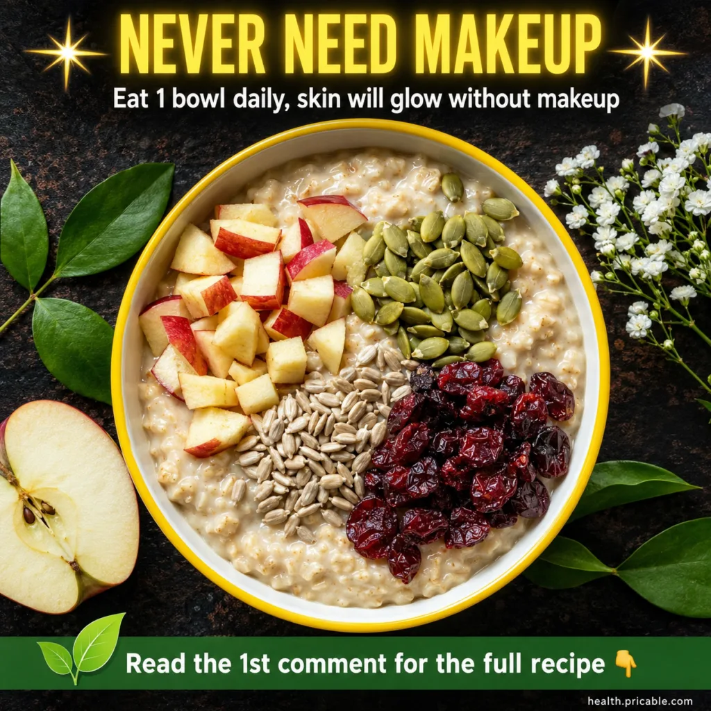A beautiful appealing bowl of oatmeal topped with fresh berries nuts and seeds suggesting a healthy and delicious breakf