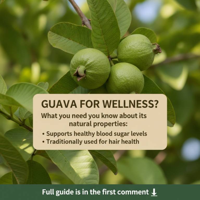 A vibrant healthy guava fruit possibly sliced to show its interior surrounded by subtle elements representing health wel