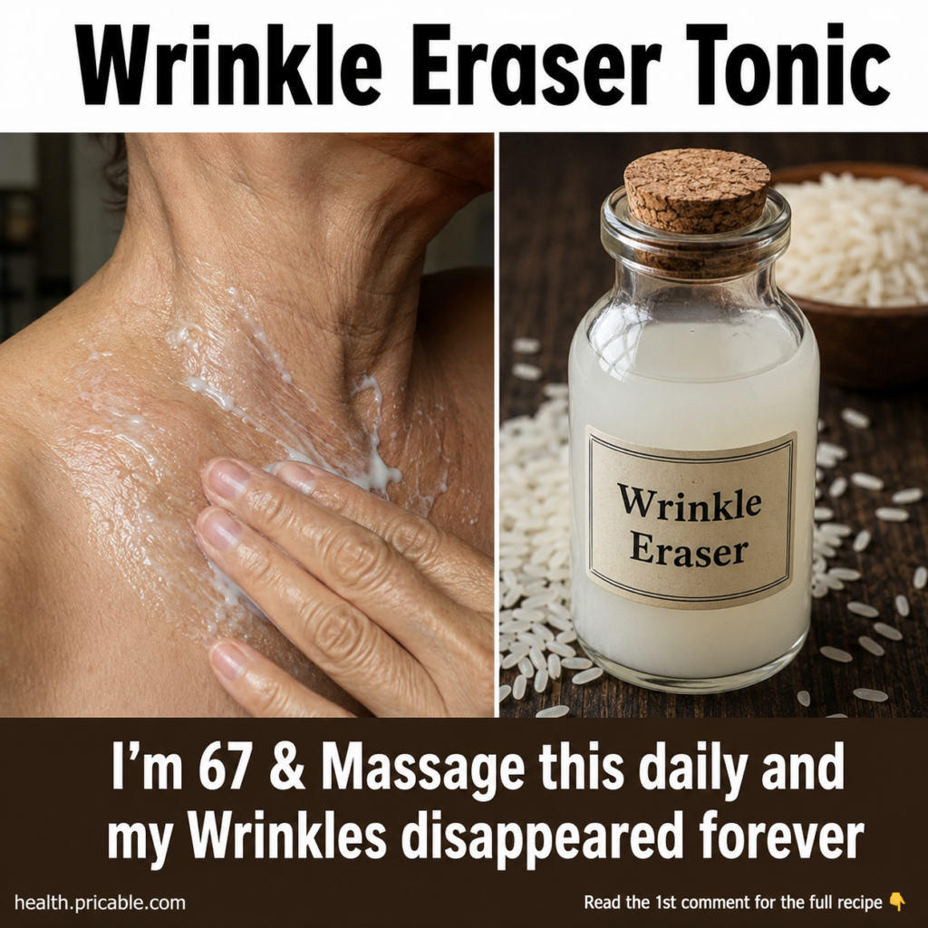 Hand gently massaging a milky white tonic into a person s neck to reduce the appearance of wrinkles with a small bottle 
