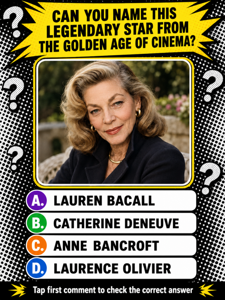 A classic black and white portrait of Lauren Bacall looking directly at the viewer with her iconic gaze