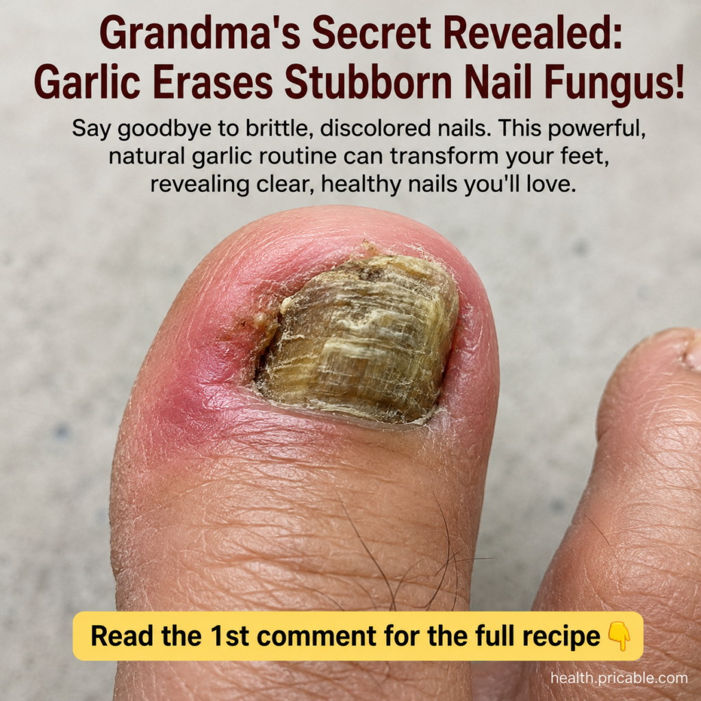 A close-up of a big toenail that looks slightly discolored and thickened symbolizing common nail issues The focus is on