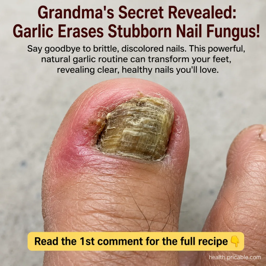 A close-up of a big toenail that looks slightly discolored and thickened symbolizing common nail issues The focus is on 