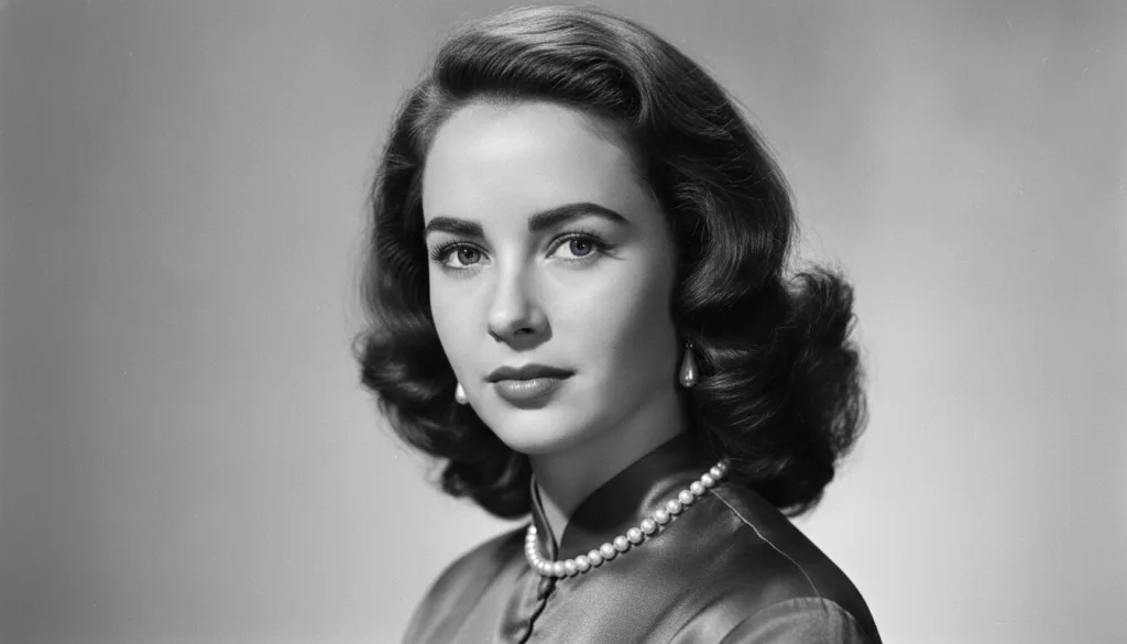 A real publicity photo of a young Elizabeth Taylor from the 1950s perhaps from a film like Giant or Cat on a Hot Tin Roo