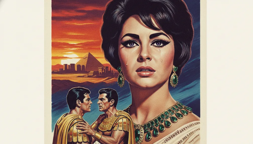 A real movie poster for a classic Elizabeth Taylor film from the 1960s such as Cleopatra or Who s Afraid of Virginia Woo