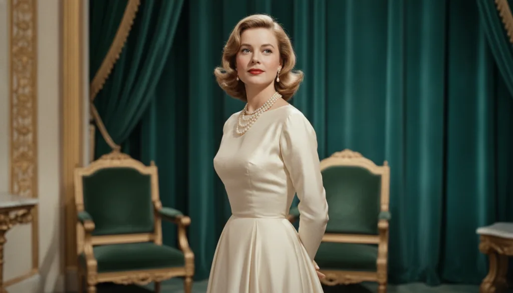 Grace Kelly in an elegant pose reflecting her classic Hollywood glamour
