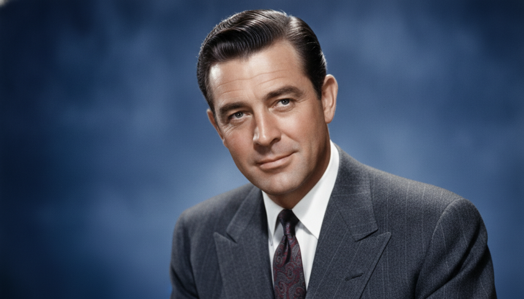 A formal portrait of Cary Grant in a suit smiling charmingly