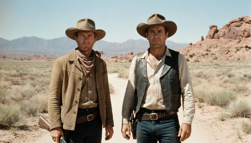 Promotional still of Robert Redford and Paul Newman from Butch Cassidy and the Sundance Kid