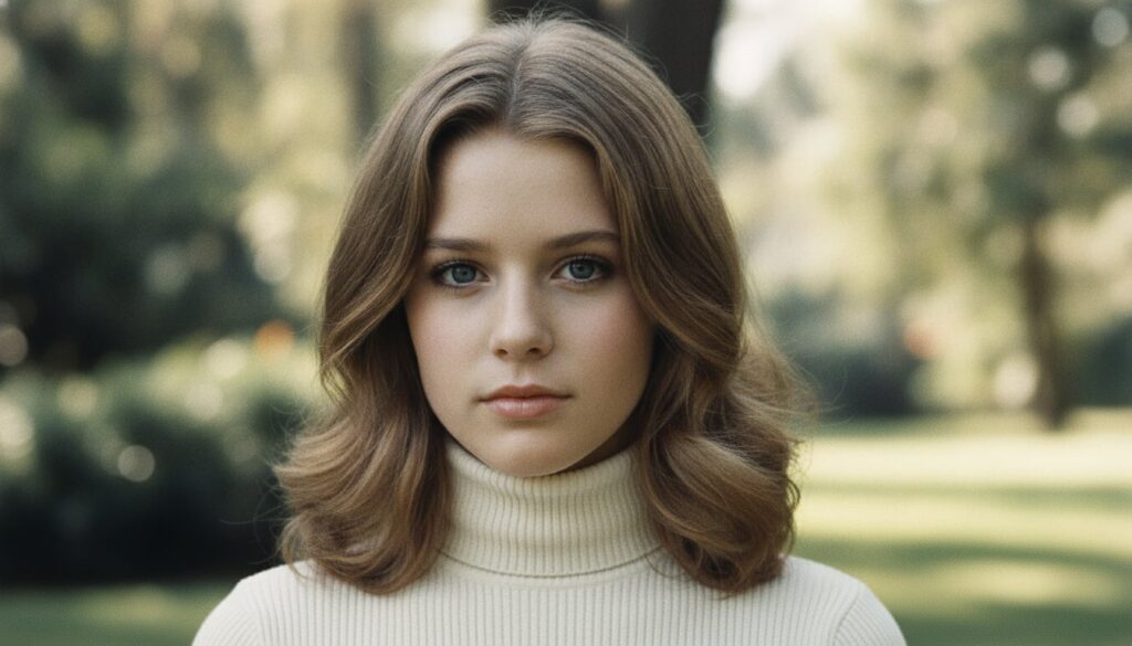 A youthful portrait of actress Linda Blair perhaps from her teen idol era