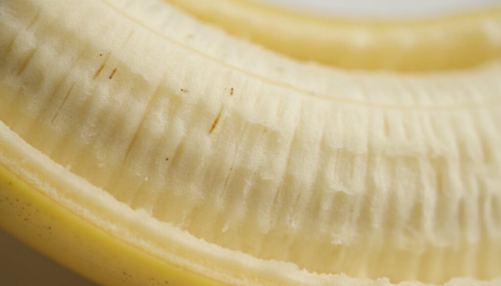 A close-up of a banana peel s inner surface highlighting its texture and potential natural compounds