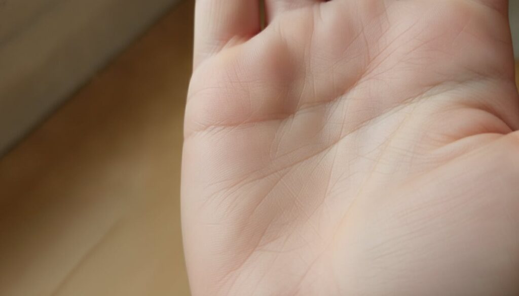 A close-up showing smooth clear skin on a hand that previously had a wart highlighting the improved texture and appearan