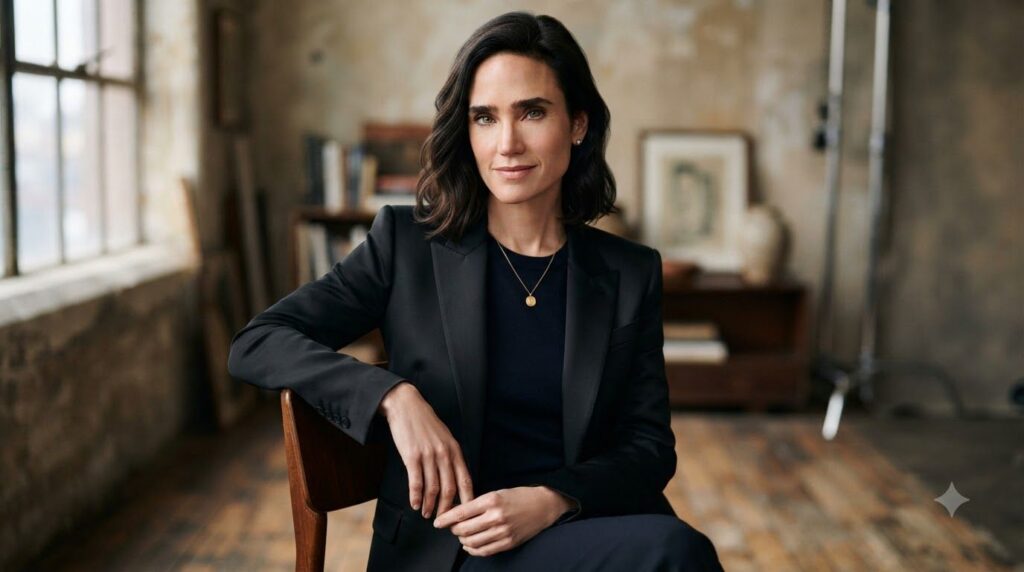 A more recent elegant portrait of Jennifer Connelly showcasing her mature beauty and timeless style