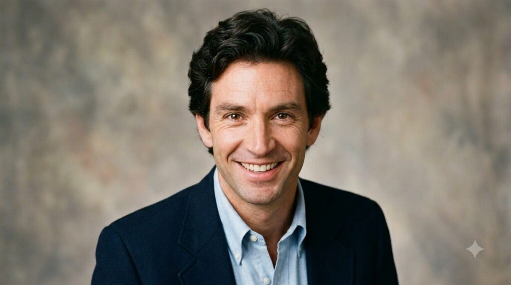 A headshot of Robert Carradine in his prime smiling confidently looking directly at the camera