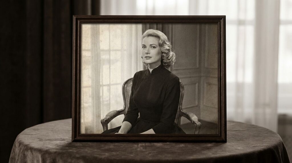 Real archival photo of Grace Kelly looking elegant