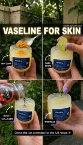 A small bowl containing a creamy yellow mixture of Vaseline and honey with a small spoon beside it ready for application