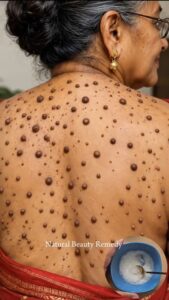 A person carefully applying apple cider vinegar with a cotton swab to a wart on their finger with a small layer of petro