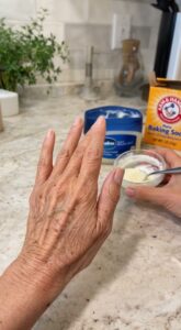 A woman s hands one before and one after using a natural remedy showing a subtle improvement in skin texture and hydrati