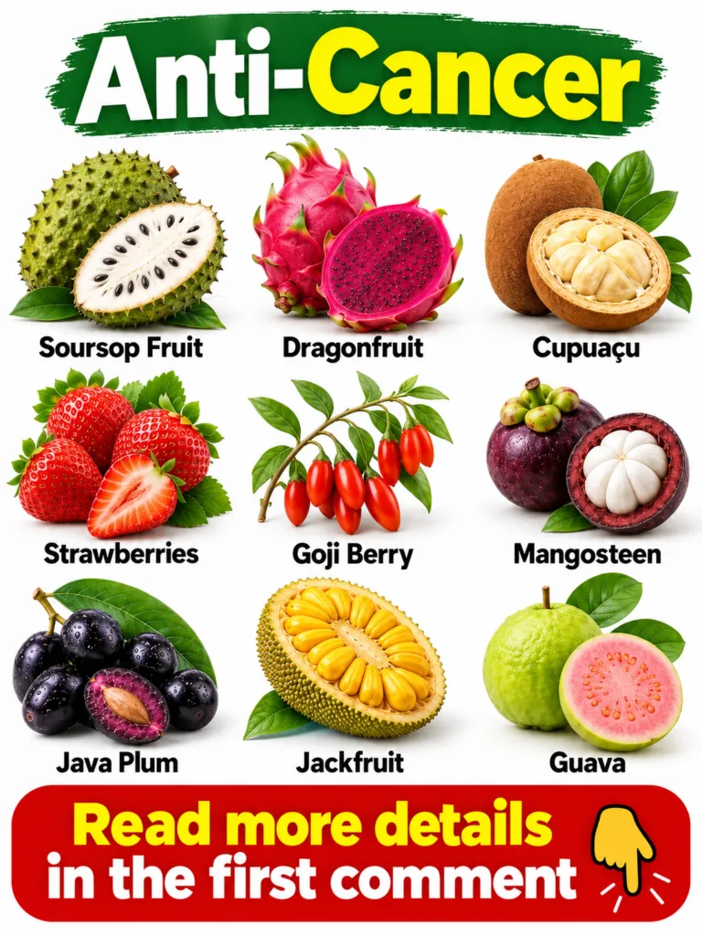 A 3x3 grid of nine different colorful fruits some whole and some cut open Fruits include Soursop Dragonfruit Cupuaçu Str