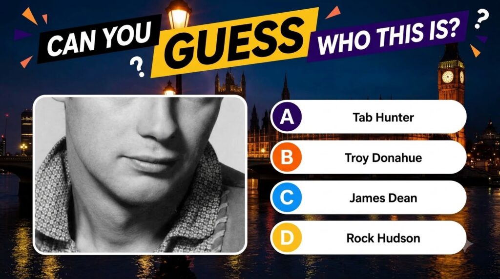 Quiz image showing a black and white close-up of a man s lower face and neck with a quiz overlay CAN YOU GUESS WHO THIS 