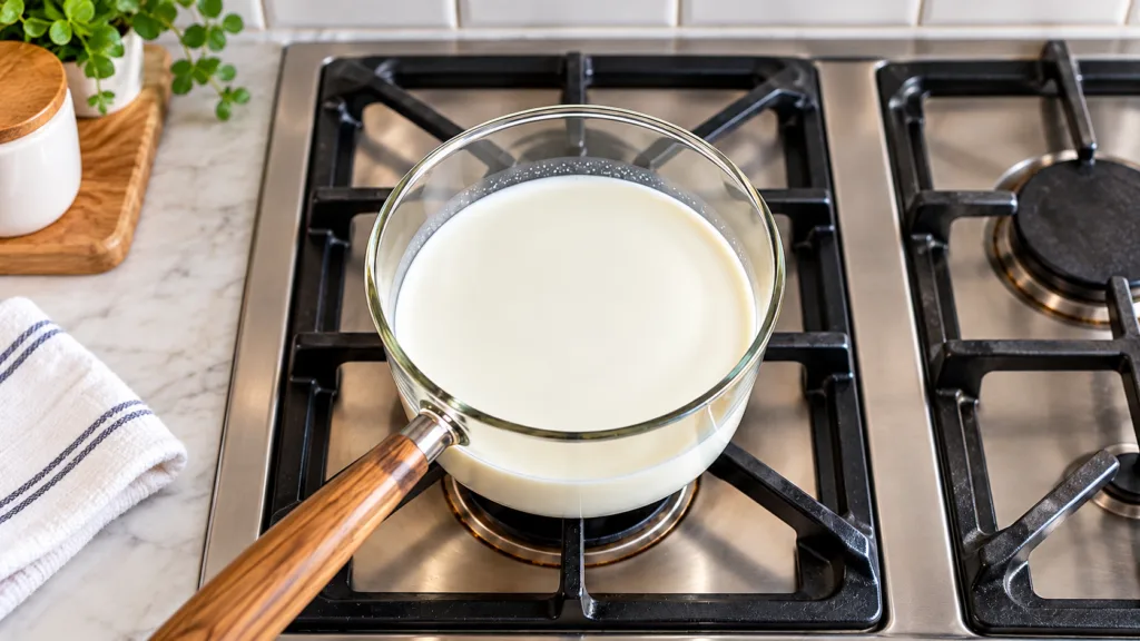 Taza de elixir caliente de leche jengibre y canela con especias alrededor creando un ambiente acogedor