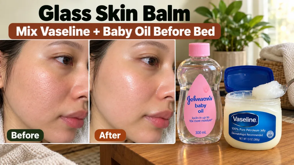 A split-screen Before and After image of a woman s face showing a transformation from textured skin to smooth glowing gl