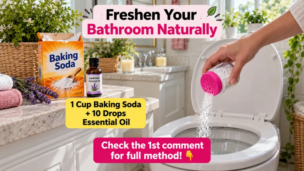 A hand holding a small clear jar with a bright pink perforated lid containing a brownish granular scrub The background i