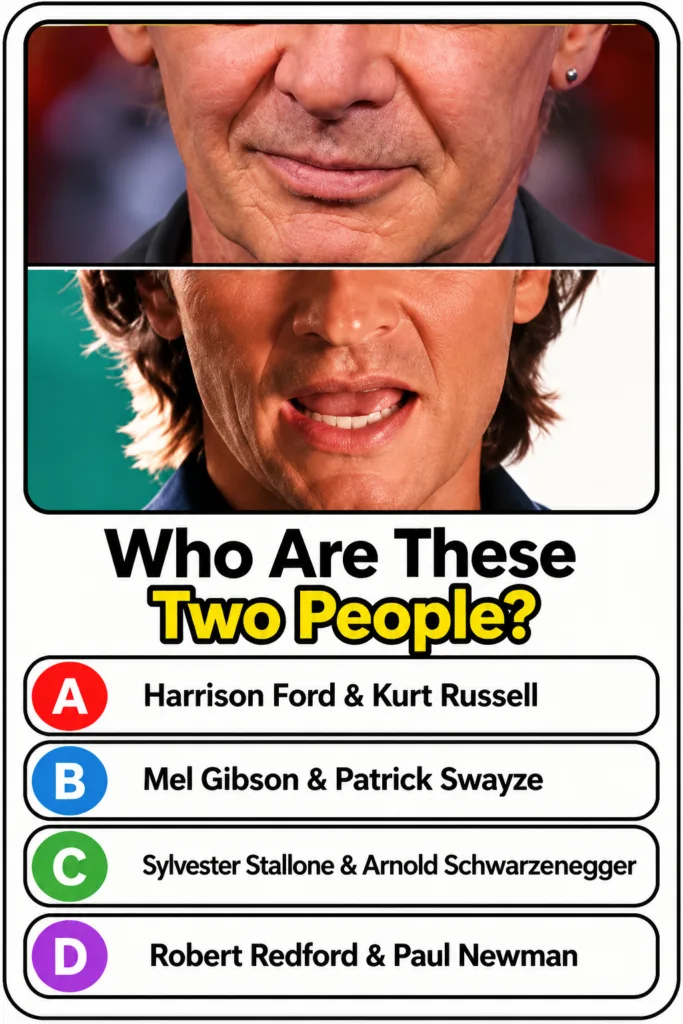 A multiple-choice quiz image featuring a cropped recognizable photo of Humphrey Bogart with the question Who is this cla