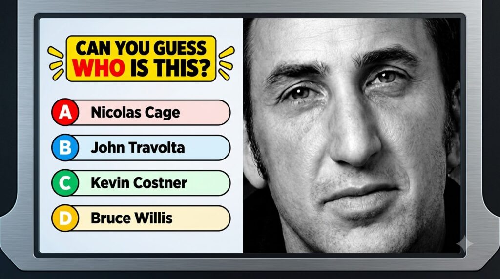A black and white close-up of Humphrey Bogart s eyes and nose presented as a Guess Who quiz with multiple-choice options