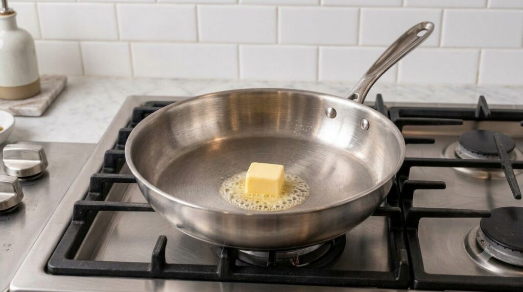 Freshly cooked creamy mushroom pasta in a white ceramic bowl garnished with parsley