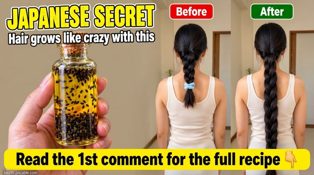 A hand holding a small glass bottle filled with yellow oil and black seeds against a dark background evoking a natural h