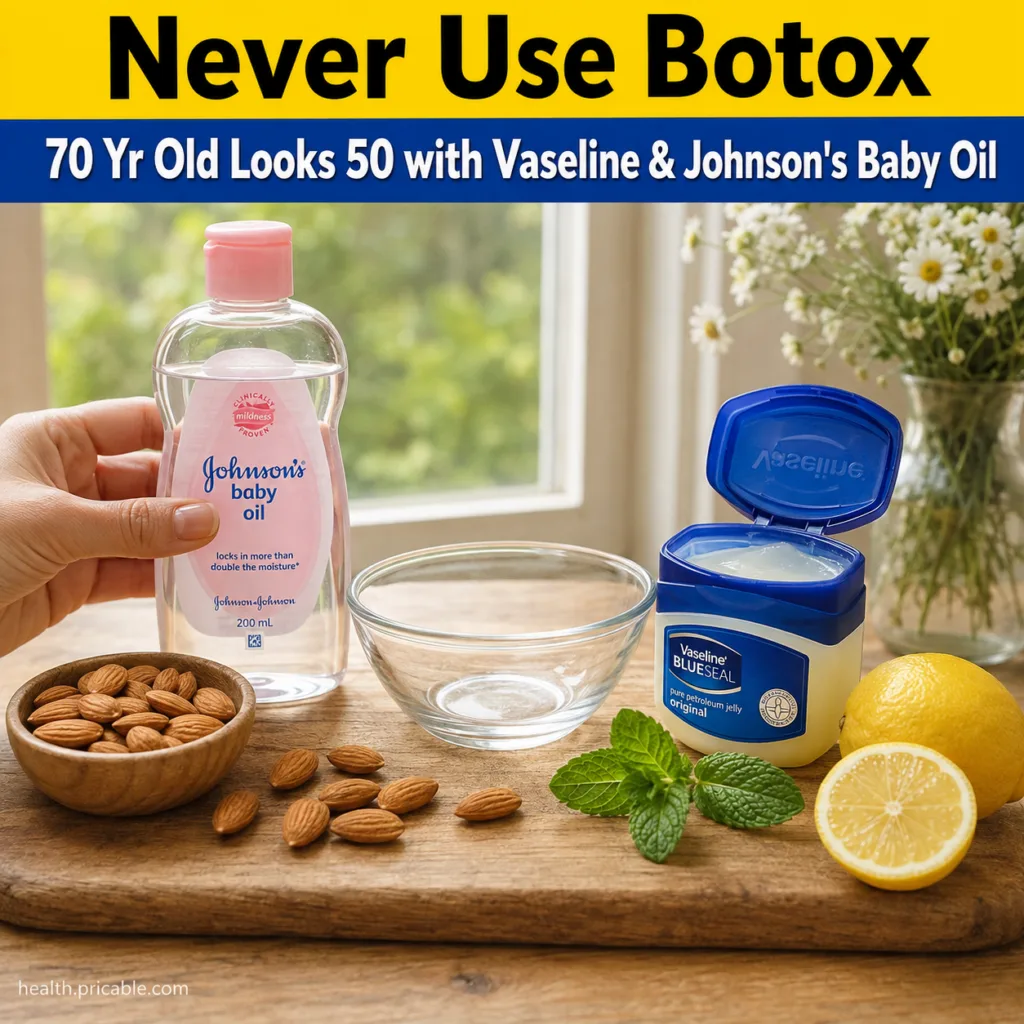 A small elegant glass jar containing a creamy off-white mixture a bottle of Nivea Creme a bottle of almond oil and a sli