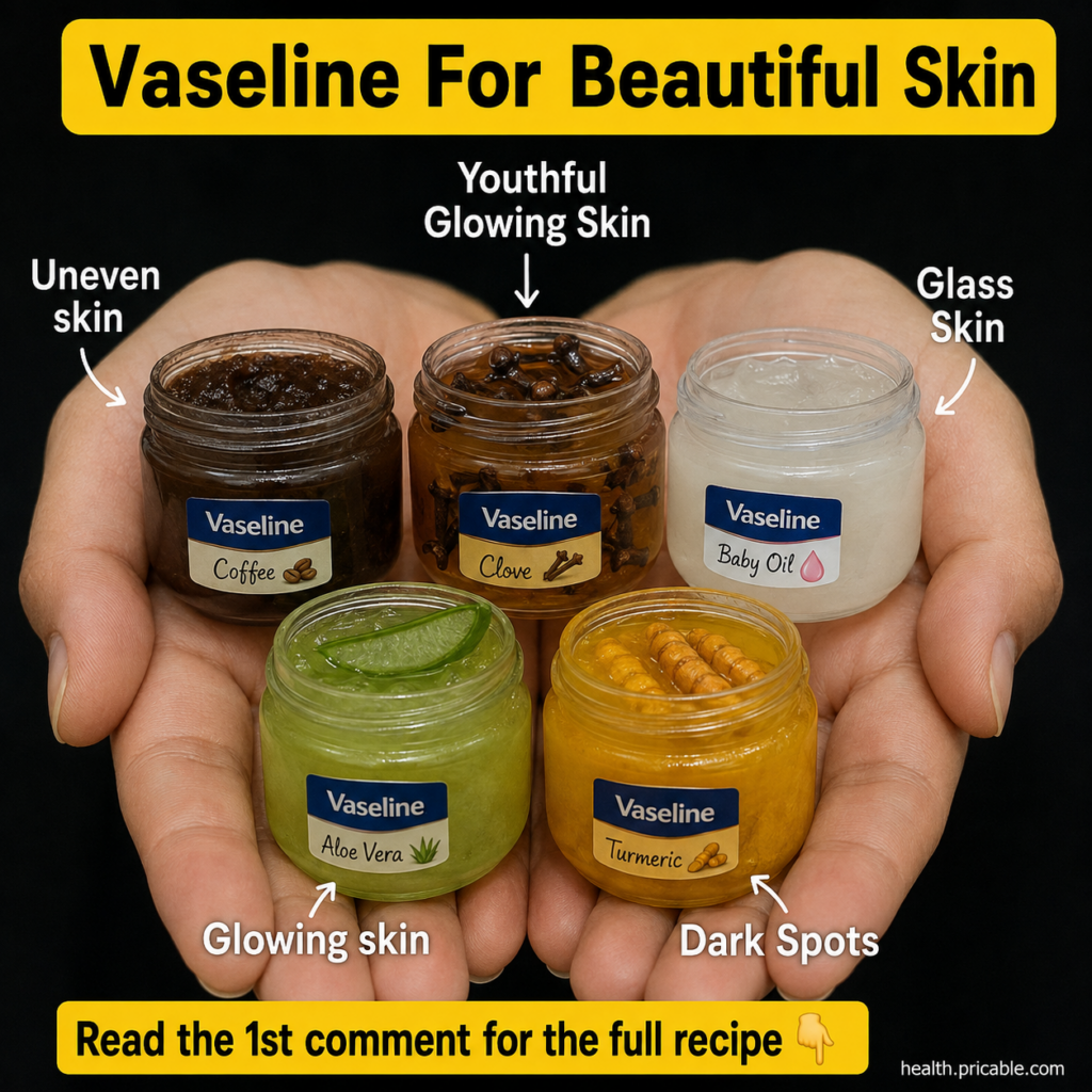 A still life image showing a jar of Vaseline a small bowl of turmeric powder ground coffee and a piece of aloe vera leaf
