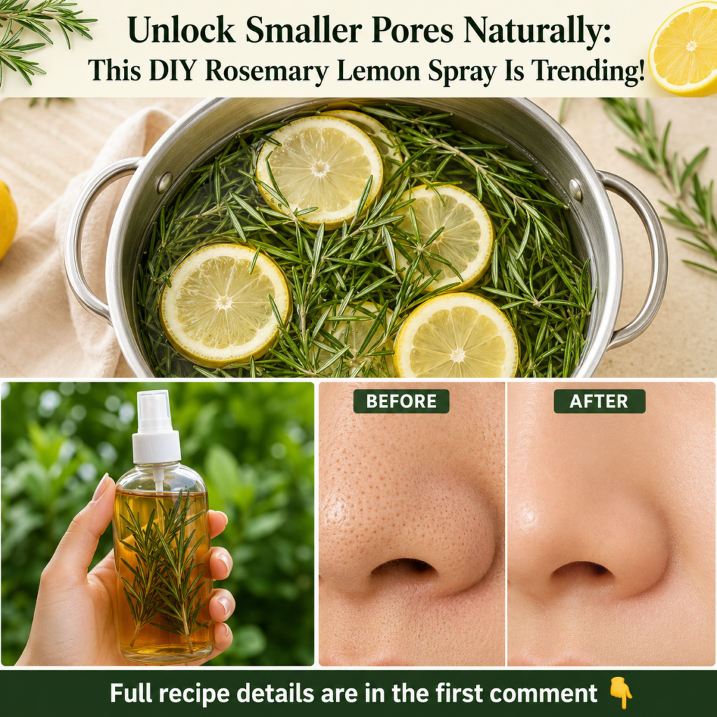 A simple DIY rosemary and lemon spray for smoother-looking skin and a fresh glow